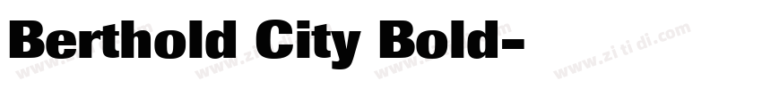 Berthold City Bold字体转换